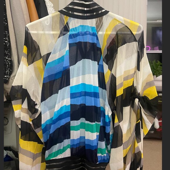 Petit Pois (Viviana G)- Geometric Combo Color Bomber Jacket - Picture 4 of 6